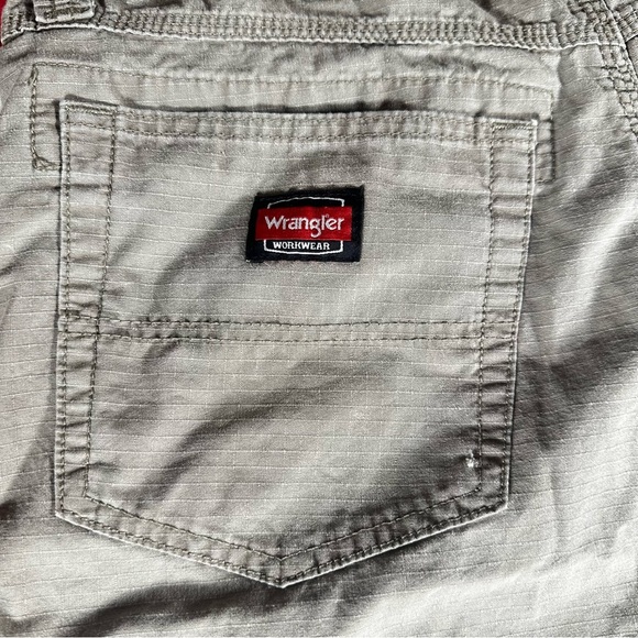 Wrangler Workwear Ripstop Tan Beige Pants 34X29 Work Outdoors Mens‎ Straight - Picture 9 of 14